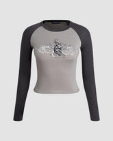 Gryphon Grunge Raglan Top